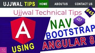 Build a responsive Bootstrap 4 Navbar in Angular 8 | Add Navigation menu (bootstrap) angular 8