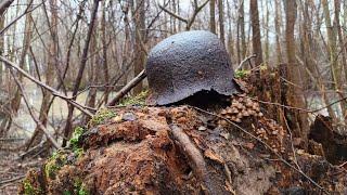 история про то,как я по верхам ходил#2an iron helmet,  detector#ww2 #блиндаж #раскопки