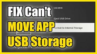 How to FIX Can't Move Apps to USB Storage on Firestick 4k Max (Easy Method)