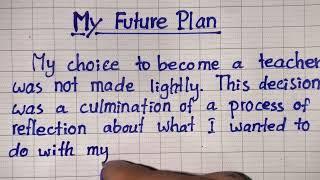 [1/2] my future plan topic handwriting english essay || writing a paragraph on my future plan |ekroo