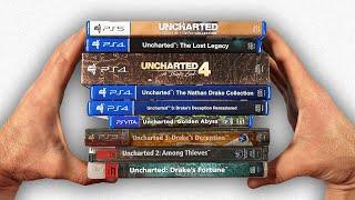 Unboxing every Uncharted for Sony PlayStation + Gameplay Evolution | PS3, PS4, PS5, Vita