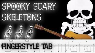 Spooky Scary Skeletons fingerstyle tab