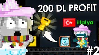 DÜŞÜK BÜTÇEYLE 200 DL PROFİT | Rare Name Al Sat #2 | Growtopia Türkçe