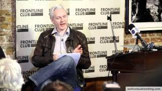 Julian Assange puts Swedish Expressen journalist straight @ The Frontline Club