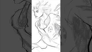 Drawing Giorno Giovanna | Timelapse