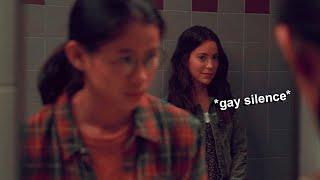 Ellie and Aster representing the gay silence for 4 minutes not straight
