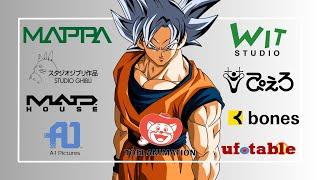 🟠 TOP 16 MEJORES ESTUDIOS de ANIMACION JAPONESA #mappa #dragonball #toeianimation