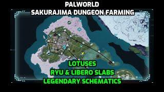 Palworld: Sakurajima Dungeon Farming | Slab Fragments, Lotuses & Schematics | Sakurajima Update