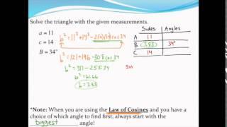 Using the law of cosines (1)