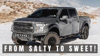 My Filthy SALTY Ford Raptor Finally Gets A Winter Wash!