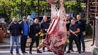 BUFFALO weighing 500 kg! Buffalo MEAT ON THE GRILL | Сooking show GEORGY KAVKAZ