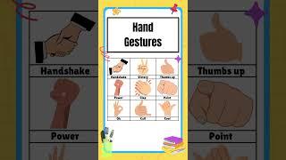 Hand Gestures in English | The Study Corner | #english #shorts