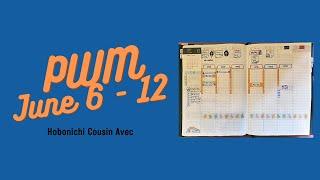 Hobonichi Cousin Weekly + Daily PWM | June 6 - 12 | Ft Plan It With Stickers