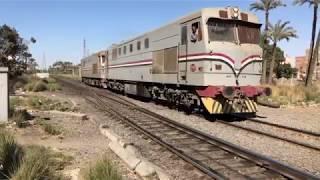 (HD) Egyptian railways 2019 - Trains At Al Badrasheen - 2/3/19