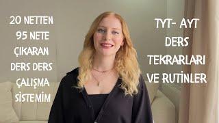 TYT Netlerimi Arttıran Ders Tekrarları ve Rutinlerim Nasıldı ? 20 Netten 95 Nete !