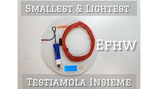 UNA END FED EFHW DA 59 GRAMMI? Ecco la mia antenna QRP "Labello" !