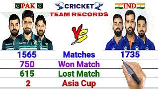 Pakistan vs India Team Comparison || IND vs PAK Head to Head Records