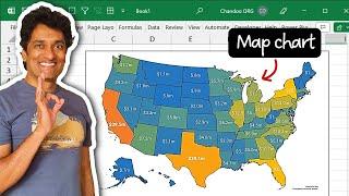 How to make a Map Chart in Excel - Quick & Simple Tutorial