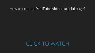 How to create a YouTube video tutorial page? - CustomPages for OpenCart