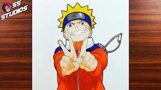 How To Draw Naruto/Kurama | Step By Step | Naruto Drawing with Color Pencil