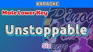 Unstoppable by Sia (Karaoke : Male Lower Key)