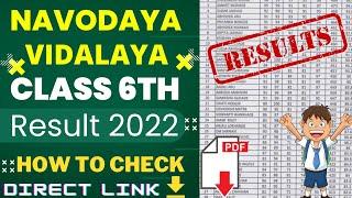 jnvst result 2022 class 6 | navodaya vidyalaya result class 6