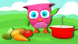 Совенок Хоп Хоп - Овощи - Развивающие мультики для малышей