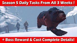 Season 5 All Daily Tasks & Boss Rewards Details ! Last Day On Earth Survival