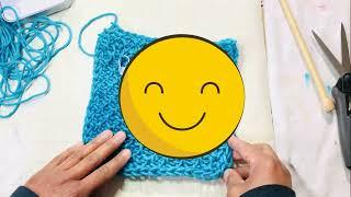 magical mitered square  super easy Tunisian crochet project