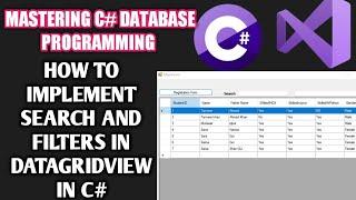 How to Implement Search in DataGridView in C# Visual Studio | Search and Filters in DataGridView C#