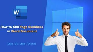 How to add page number in office word