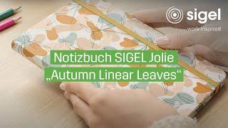 Notizbuch SIGEL Jolie "Autumn Linear Leaves" | SIGEL