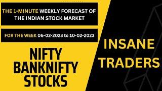 The 1-Min Weekly Forecast Nifty, Banknifty & Stocks by The Insane Traders for 06-02-23 to 10-02-23