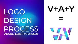  Logo design process VAY - Ai - Abouzir Illustrator Tutorial 