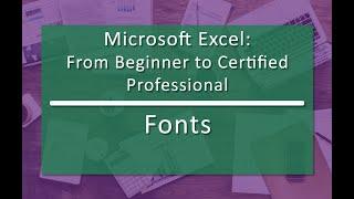 Fonts (03.05) - Microsoft Excel: From Beginner to Certified Professional