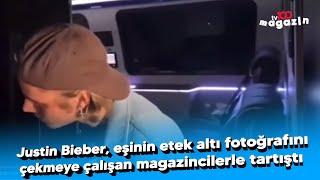 Justin Bieber, eşi Hailey Bieber'ın etek altı fotoğrafını çekmeye çalışan magazincilerle tartıştı