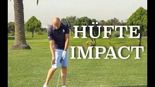 Golfschwung Hüfte im Treffmoment - Übung für Platz und Range