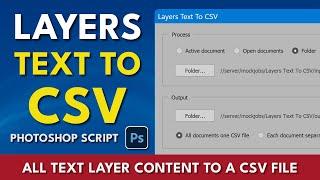 Photoshop Script Layers Text To CSV