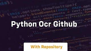 python ocr github