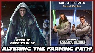 I Am Altering the Farming Path. Pray I Don't Alter It Further....NOOCH 2 VADER Week 17, SWGOH F2P