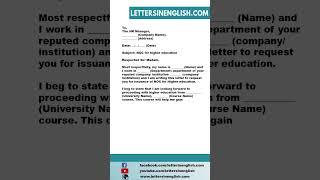 Request Letter for Issuance of No Objection Certificate for Higher Studies