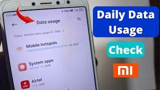 how to check daily data usage in any mi mobile | redmi data usage