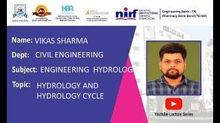 B.Tech_5Sem |Hydrology and Hydrology cycle|Vikas Sharma