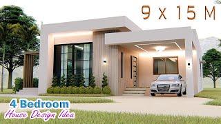 MODERN HOUSE DESIGN | 9 X 15 Meters | 4 Bedroom Pinoy House