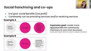 Social Cooperative Academy Session #4: The Promise of Social franchising