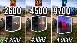 Ryzen 5 2600 vs Ryzen 5 4500 vs Intel i7 9700k