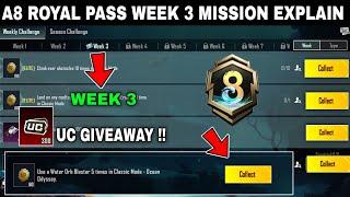 A8 Royal Pass Week 3 Mission Explain | Bgmi A8 Rp Mission Explain