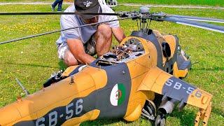 WOW !!! STUNNING !!! HUGE RC MIL MI-24 SCALE MODEL ELECTRIC HELICOPTER / FLIGHT DEMONSTRATION !!!