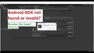 Android NDK Not Found - Unity Exception when build for Android AR platform