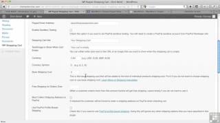 WordPress for E-Commerce - 34/132  -  WordPress Simple PayPal Shopping Cart Settings